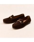 Mocassins en cuir suédé Gaïa marron