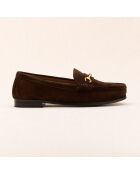 Mocassins en cuir suédé Gaïa marron