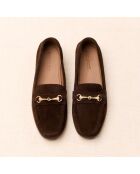 Mocassins en cuir suédé Gaïa marron