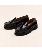 Mocassins en cuir Galatée noirs