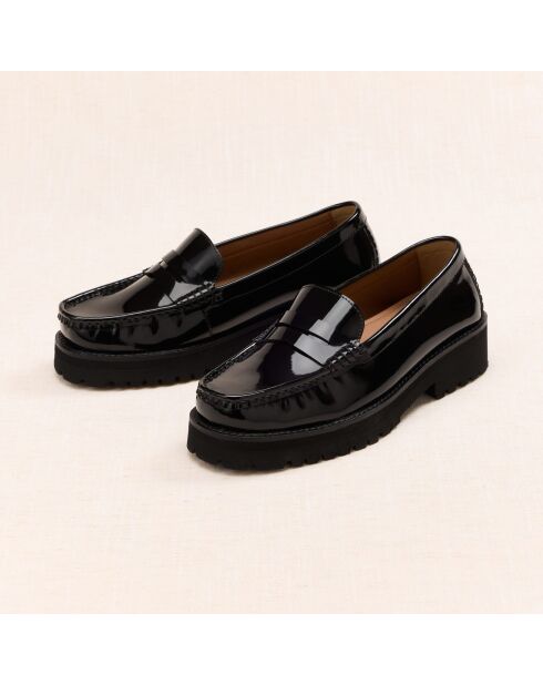 Mocassins en cuir Galatée noirs