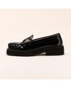 Mocassins en cuir Galatée noirs