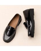 Mocassins en cuir Galatée noirs