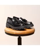 Mocassins en cuir Cléo noirs