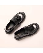 Mocassins en cuir Cléo noirs