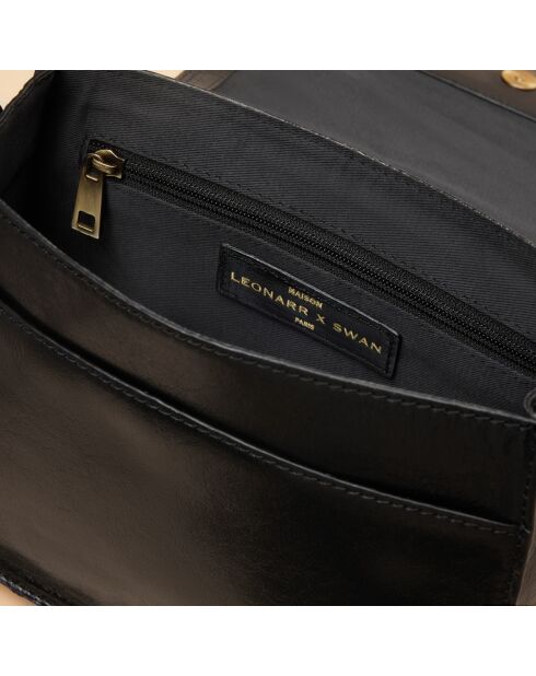 Borsa a tracolla Sarah in pelle nera - 25 x 19 x 9,5 cm