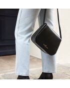 Sarah schwarze Schultertasche aus Leder - 25 x 19 x 9,5 cm