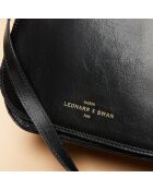 Sarah schwarze Schultertasche aus Leder - 25 x 19 x 9,5 cm