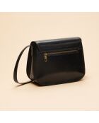 Sarah schwarze Schultertasche aus Leder - 25 x 19 x 9,5 cm