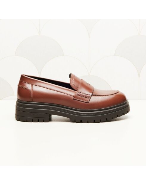 Mocassins en cuir Céline marron