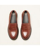 Mocassins en cuir Céline marron