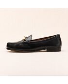 Mocassins en cuir Gaïa noirs