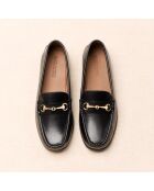 Mocassins en cuir Gaïa noirs