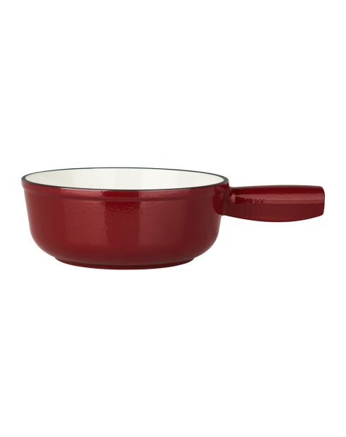 Caquelon à fondue en fonte d'acier émaillée Tradifonte rouge - 2 L