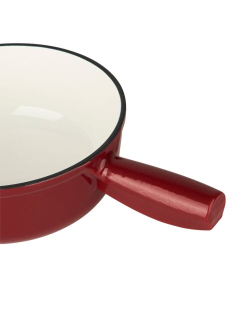 Tradifonte Fonduetopf aus emailliertem Gusseisen, Rot, 2 l