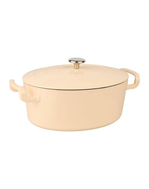 Cocotte en fonte d'acier émaillée recyclée Sitrabella beige - 6.5 L