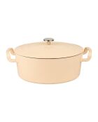 Cocotte en fonte d'acier émaillée recyclée Sitrabella beige - 6.5 L