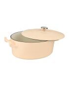 Cocotte en fonte d'acier émaillée recyclée Sitrabella beige - 6.5 L