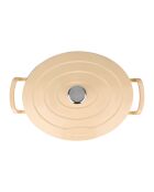 Cocotte en fonte d'acier émaillée recyclée Sitrabella beige - 6.5 L