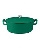 Sitrabella Kochtopf aus recyceltem emailliertem Gusseisen, grün, 6,5 l