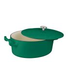 Sitrabella Kochtopf aus recyceltem emailliertem Gusseisen, grün, 6,5 l