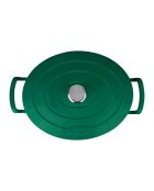 Sitrabella Kochtopf aus recyceltem emailliertem Gusseisen, grün, 6,5 l