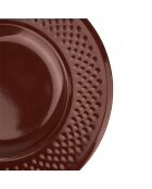Service à vaisselle en faïence Grain Riz bordeaux - 12 pièces