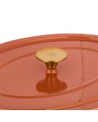 Kochtopf aus emailliertem Gusseisen mit orangefarbenem Glitzer, 6,5 l