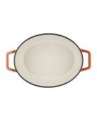 Kochtopf aus emailliertem Gusseisen mit orangefarbenem Glitzer, 6,5 l