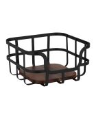 Portatovaglioli in ferro nero - 23,7 x 23,8 x 12,4 cm