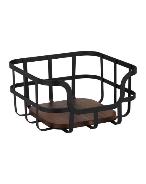 Porte-serviettes en fer noir - 23.7 x 23.8 x 12.4 cm