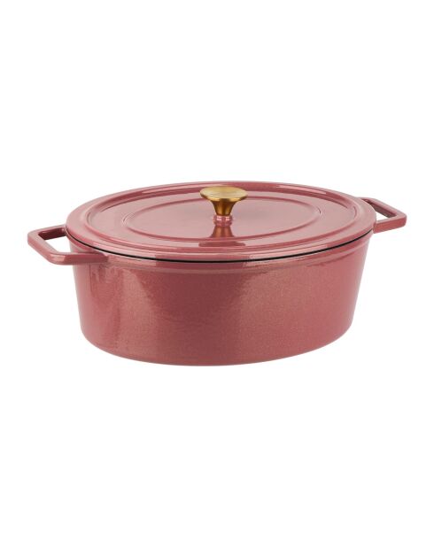 Cocotte en fonte d'acier émaillée Paillette ocre pailleté - 6.5 L