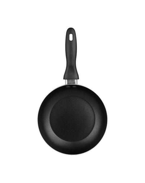 Lot de 3 poêles en aluminium noires - 28.5 x 12.5 x 47 cm
