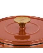 Cocotte en fonte d'acier émaillée Paillette orange pailleté - 2.5 L