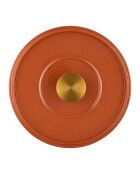 Cocotte en fonte d'acier émaillée Paillette orange pailleté - 2.5 L