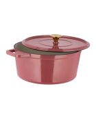 Cocotte en fonte d'acier émaillée Paillette ocre pailleté - 5 L