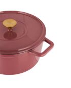 Cocotte en fonte d'acier émaillée Paillette ocre pailleté - 5 L
