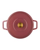 Cocotte en fonte d'acier émaillée Paillette ocre pailleté - 5 L