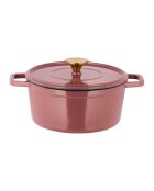 Schmortopf aus emailliertem Gusseisen, Paillette, glitzernd, Ocker, 2,5 l