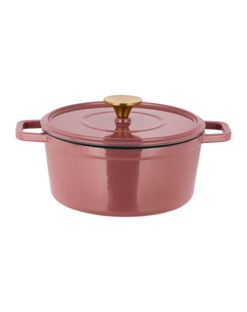 Cocotte en fonte d'acier émaillée Paillette ocre pailleté - 2.5 L