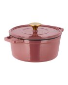 Schmortopf aus emailliertem Gusseisen, Paillette, glitzernd, Ocker, 2,5 l