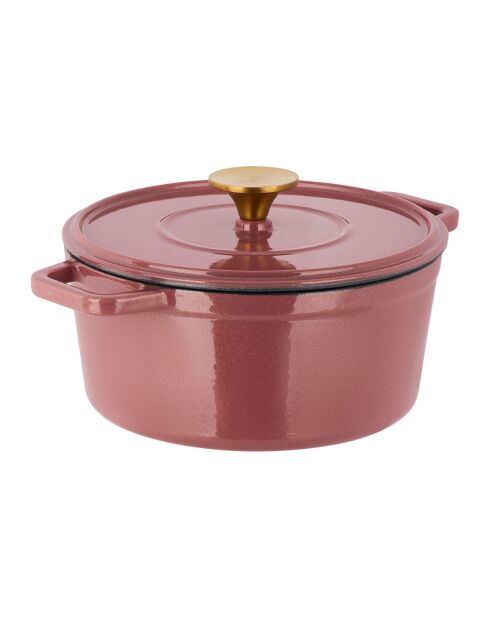 Cocotte en fonte d'acier émaillée Paillette ocre pailleté - 2.5 L