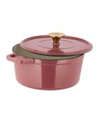 Schmortopf aus emailliertem Gusseisen, Paillette, glitzernd, Ocker, 2,5 l