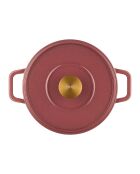 Schmortopf aus emailliertem Gusseisen, Paillette, glitzernd, Ocker, 2,5 l