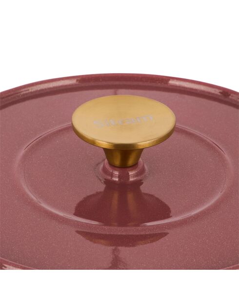 Schmortopf aus emailliertem Gusseisen, Paillette, glitzernd, Ocker, 2,5 l