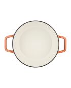 Cocotte en fonte d'acier émaillée Paillette orange pailleté - 5 L