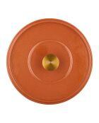 Cocotte en fonte d'acier émaillée Paillette orange pailleté - 5 L