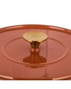Cocotte en fonte d'acier émaillée Paillette orange pailleté - 5 L