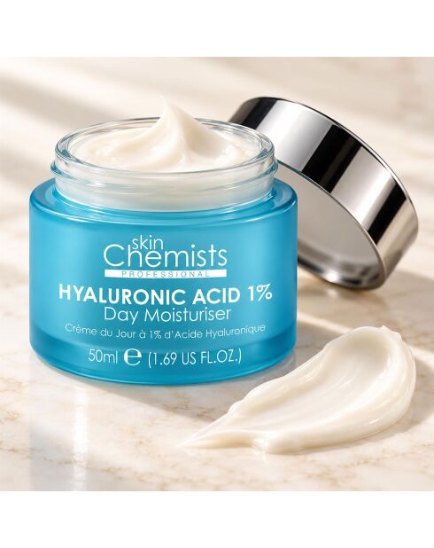 Crème de jour à 1 % d'acide hyaluronique - 50 ml