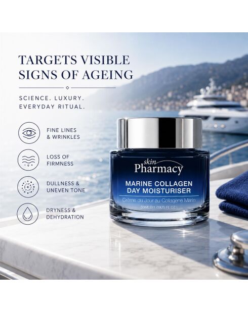Crème de Jour Hydratante Anti-Âge au Collagène Marin - 50ml